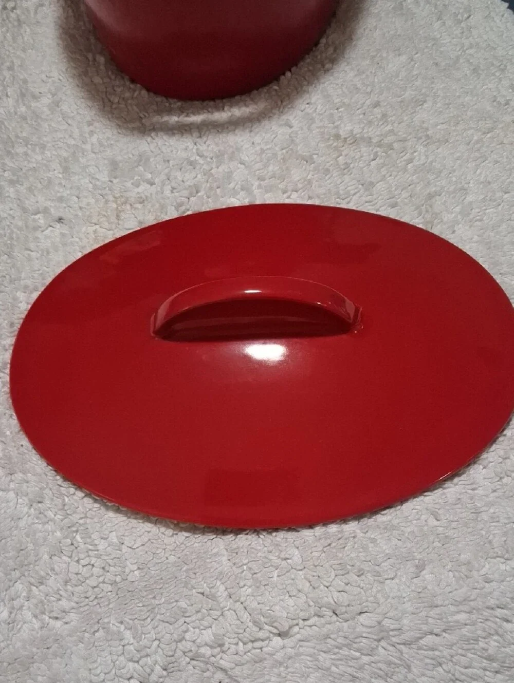 Rachael Ray Red Covered Ceramic Casserole with Side Handles